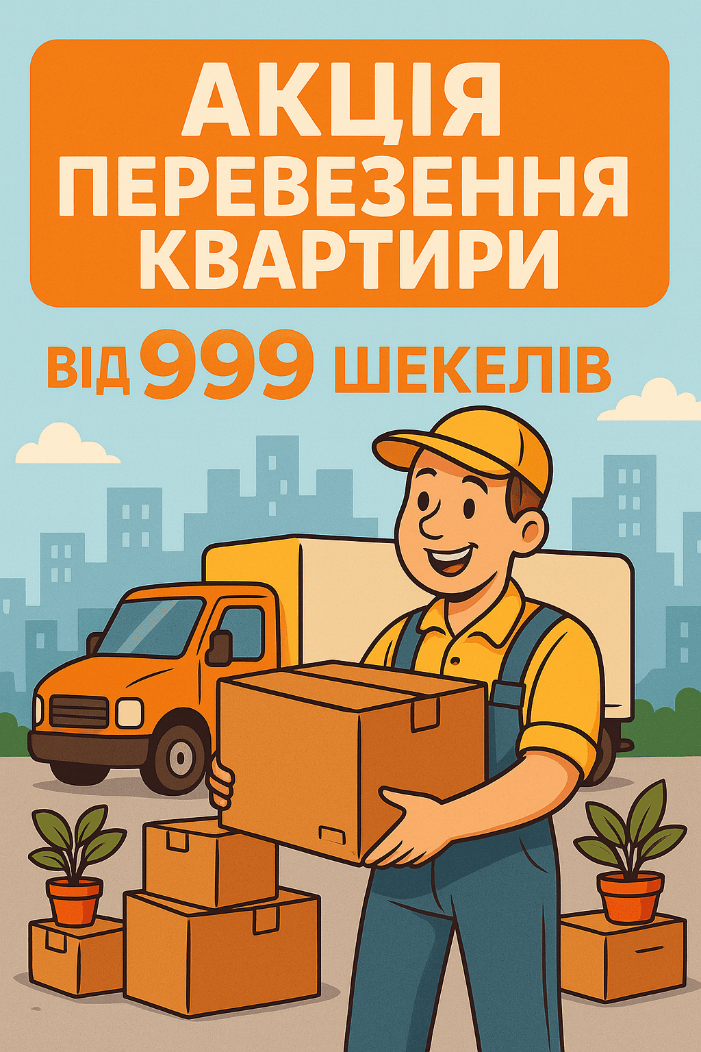 Переїзд від 999 шекелів