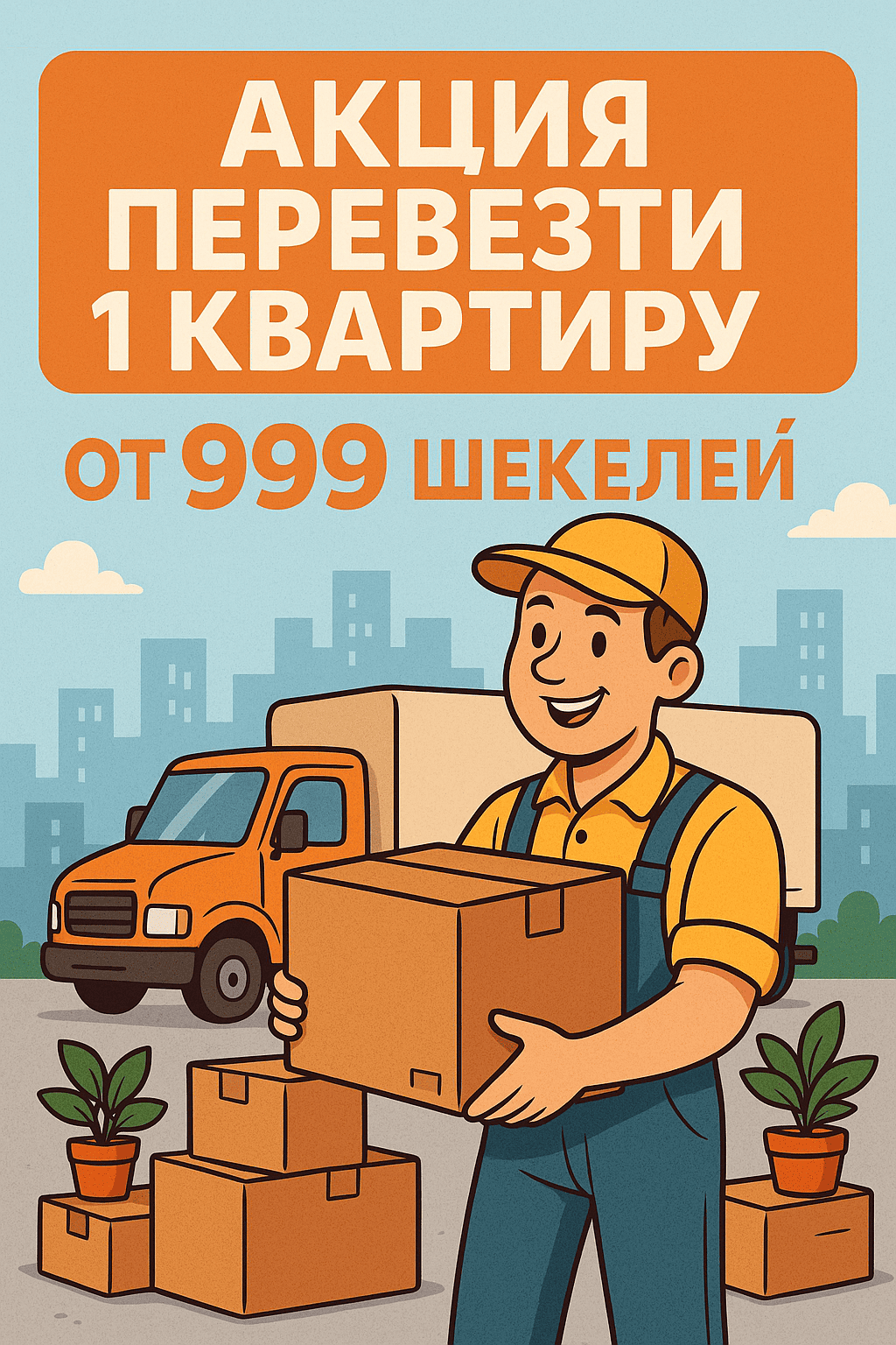 Переезд от 999 шекелей